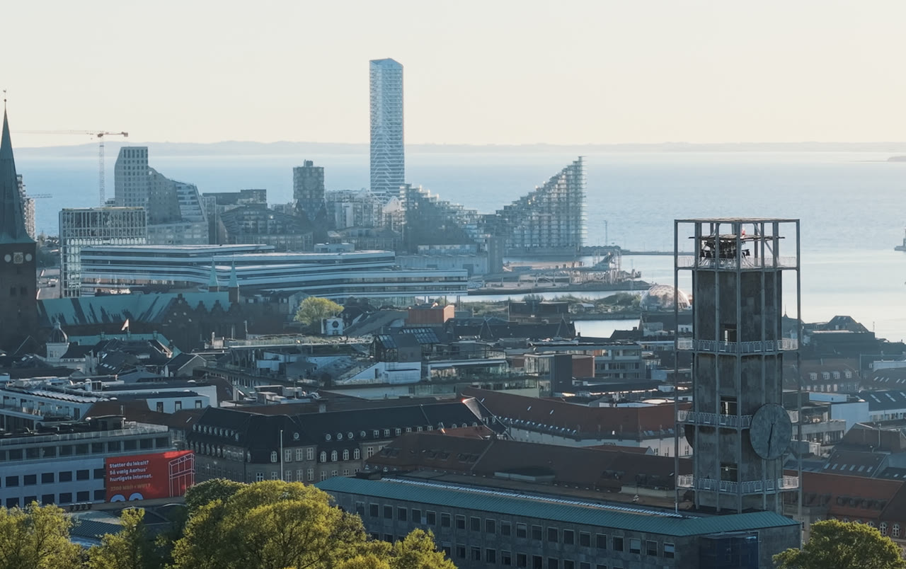 Aarhus set fra luften